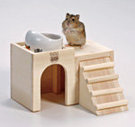 日本MARUKAN寵物鼠起居舒適小木屋-S (不含瓷盆)
