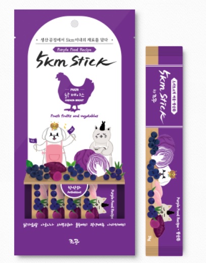 5km Stick營養蔬果點心泥-雞肉-原包裝4入(紫)