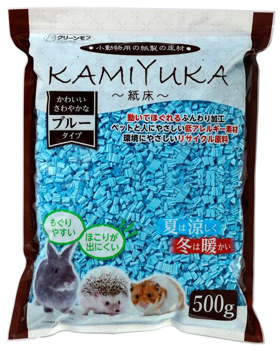 日本 clean one 小動物專用紙床/墊材 500g-藍色(原包裝-大)