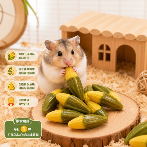 玉米菠菜穀物磨牙棒1入
