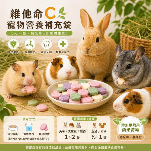 維他命c寵物營養補充錠10片