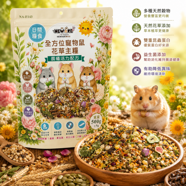 NewAge全方位寵物鼠花草主糧-晨曦活力配方500g