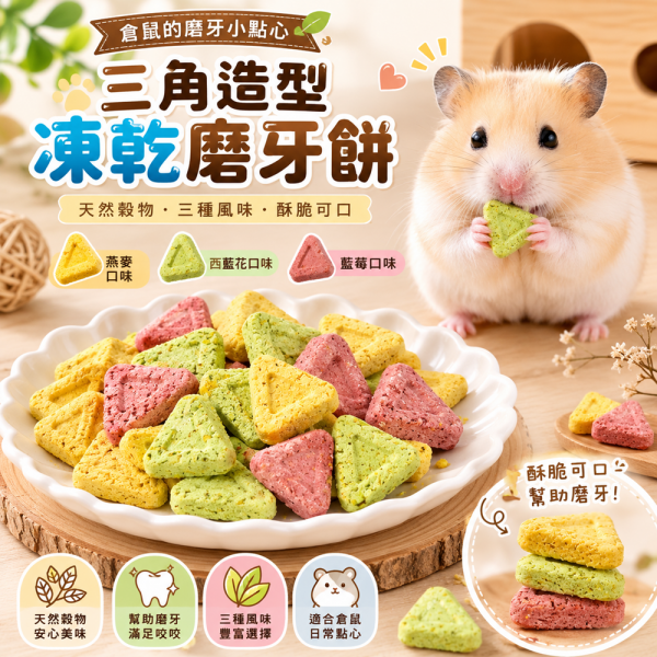 三角造型凍乾磨牙餅-綜合口味
