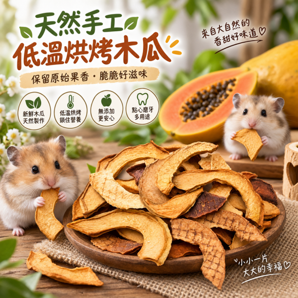 手工限定-低溫烘烤木瓜乾-15g