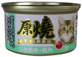 原燒貓罐-除毛球[白身鮪魚+雞肉]80g