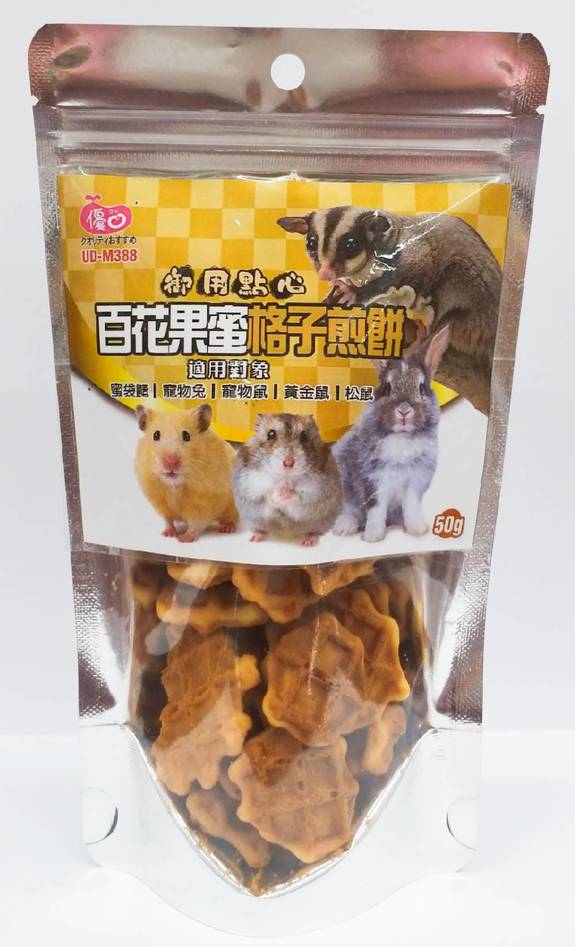 優豆百花果蜜格子煎餅50g