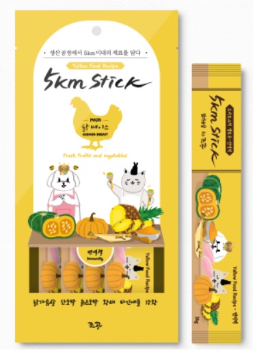 5km Stick營養蔬果點心泥-雞肉-原包裝4入(深黃)