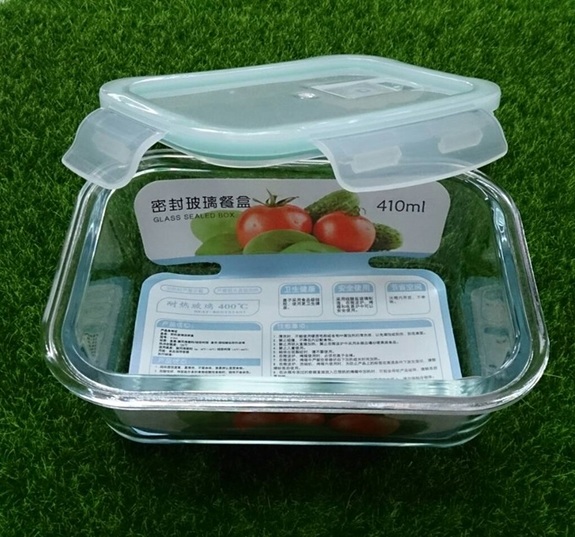 密封玻璃保鮮盒/飼料盒-410ml