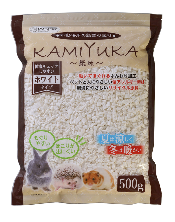 日本 clean one 小動物專用紙床/墊材 500g-白色(原包裝-大)