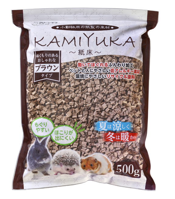日本 clean one 小動物專用紙床/墊材 500g-木色(原包裝-大)