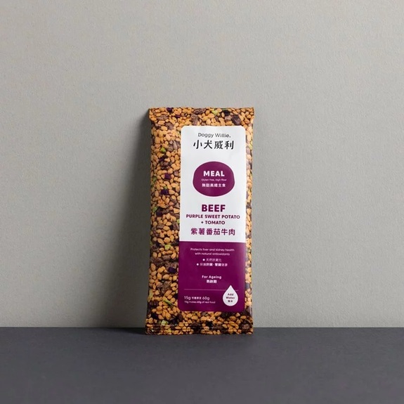 小犬威利-凍乾熟食餐-紫薯番茄牛肉15g