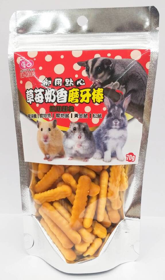優豆御用點心-奶香磨牙棒70g-草莓口味