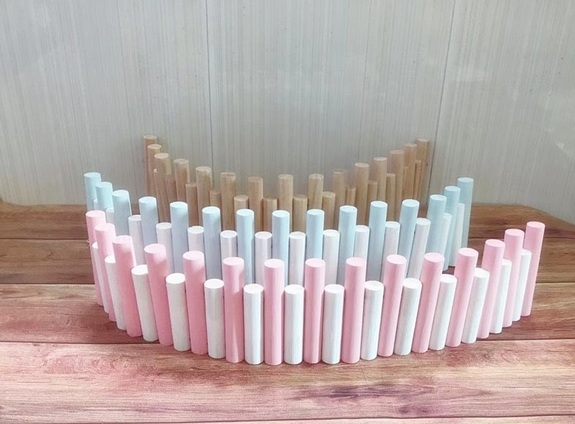 倉鼠用木製圍欄高度7.8cmX長度41.5cm (一般)三色隨機出貨