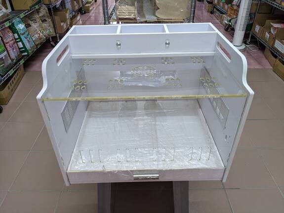 生態版單層特大型豪華鼠籠附抽屜-52X44X40cm(白/粉)