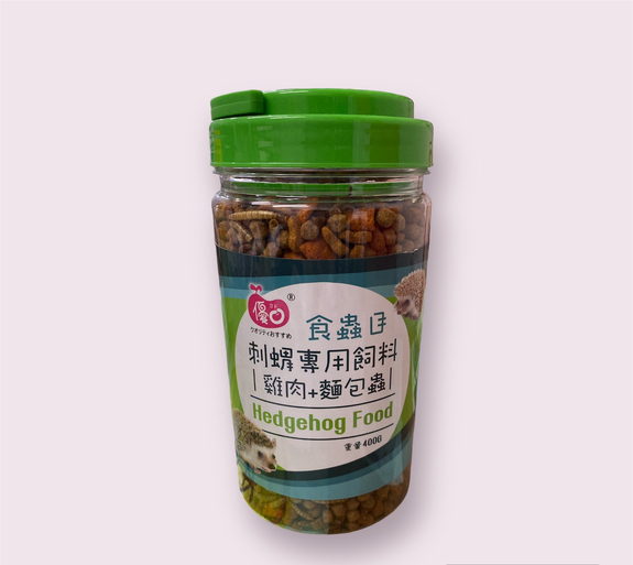 食蟲目-刺蝟專用飼料-雞肉+麵包蟲400g