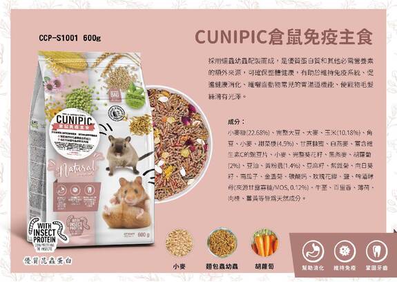 【全鼠種免疫】西班牙 CUNIPIC 倉鼠主食 600g